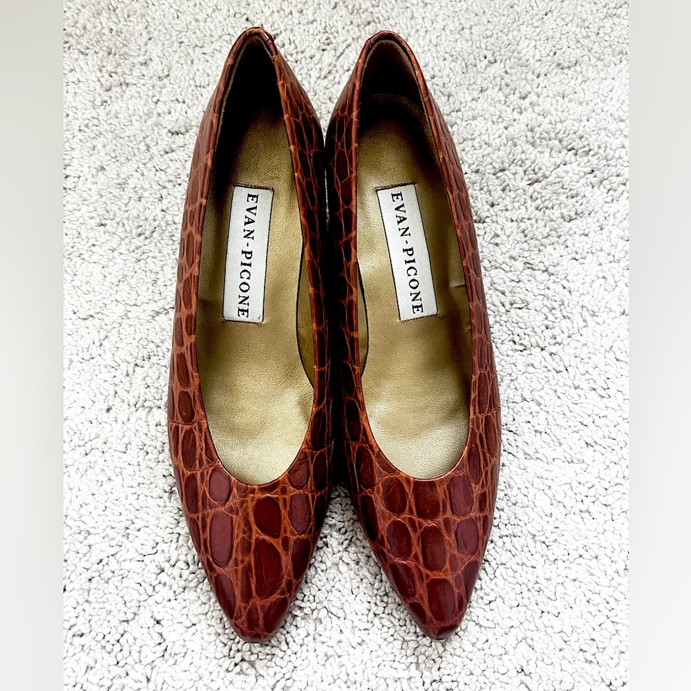 Vintage heels snakeskin/leather pattern